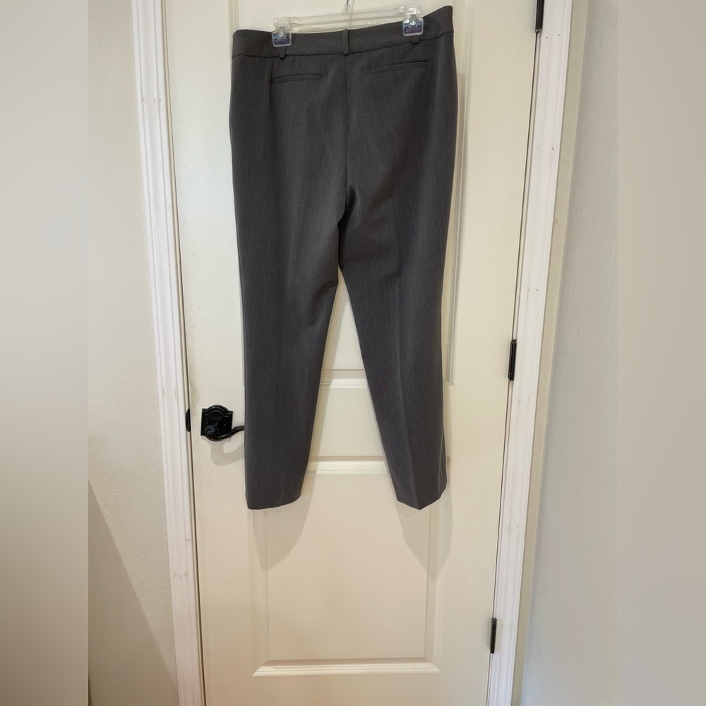 Anne Klein Size 12 Gray Trousers straight/Tapered Fit - Picture 2 of 9